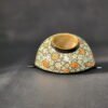 Antique ash tray- Gift for him - Floral handmade paintings sycamore themes in different colors. 12 cm x 9 cm x 9 cm-