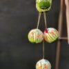 Bridal party gifts hanging decor Baubles lacquered paper mache Kashmir-