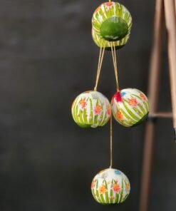 Bridal party gifts hanging decor Baubles lacquered paper mache Kashmir-