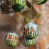 Bridal party gifts hanging decor Baubles lacquered paper mache Kashmir-
