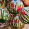 Bridal party gifts hanging decor Baubles lacquered paper mache Kashmir-