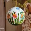 Bridal party gifts hanging decor Baubles lacquered paper mache Kashmir-