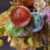 Christmas ornaments hanging decor balls paper mache (set of 4)