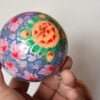 Christmas ornaments hanging decor balls paper mache (set of 4)