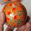 Christmas ornaments hanging decor balls paper mache (set of 4)
