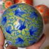 Christmas ornaments hanging decor balls paper mache (set of 4)