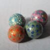 Christmas ornaments hanging decor balls paper mache (set of 4)