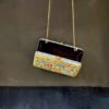 Clutch-Handcrafted in Kashmir-Paper Mache Clutch with Embossed Floral Lacquered Art-8 inch