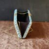Clutch-Handcrafted in Kashmir-Paper Mache Clutch with Embossed Floral Lacquered Art-8 inch