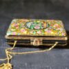 Clutch-Handmade Kashmir Paper Mache Clutch with Hazara Floral Lacquered