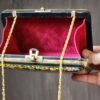 Clutch-Handmade Kashmir Paper Mache Clutch with Hazara Floral Lacquered