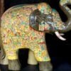 Elephant Sculpture paper mache decor - Mughal Trumpet Made in Kashmir India-