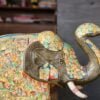 Elephant Sculpture paper mache decor - Mughal Trumpet Made in Kashmir India-