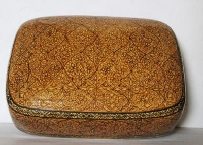 Exquisite Mystery Boxes from Kashmir: Cedar Jewelry Box Made of Lacquered Papier Mache