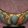 Exquisite Paper Mache and Brass Fruit Bowl Set with Floral Motifs - Set of 4