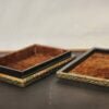 Floral Engraved Jewelry Box - Wedding Keepsake Real Gold Art 10 inches