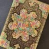 Floral Engraved Jewelry Box - Wedding Keepsake Real Gold Art 10 inches