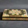 Floral Engraved Jewelry Box - Wedding Keepsake Real Gold Art 10 inches