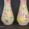 Flower vase pair handcrafted brass and paper mache lacquered-
