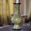 Gold vase fall room decor gift for bride wedding hand painted with real gold colors in Kashmir-