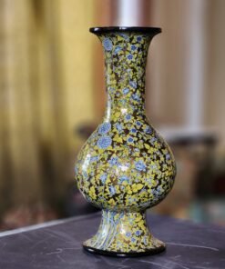 Gold vase fall room decor gift for bride wedding hand painted with real gold colors in Kashmir-
