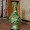Gold vase fall room decor gift for bride wedding hand painted with real gold colors in Kashmir-