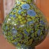 Gold vase fall room decor gift for bride wedding hand painted with real gold colors in Kashmir-