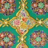 Hand-Painted Indo-Persian Wooden Panel - Geometric Floral with Roses