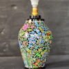 Hand-painted night lamp | wooden art deco lamp | kashmir paper mache-