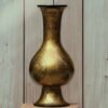Handmade Kashmiri vase Papier Mache - 16'' Tall with Gold Chinar Leaf Painting, Perfect for Bedroom Decor or Wedding Gift