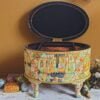 Handmade Papier Mache Epoxy Coffee Table: Perfect Addition to Your Lovely Girl's Room Decor, Crafted with Love in Kashmir, India