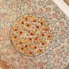 Handmade White Floral Paper Mache Tray - Elegant Kitchen Decor and Serving Platter