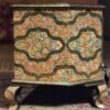 Jewelry trunk Handmade table desk with real gold art, a perfect bedroom piece-