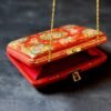 Kashmir Papier Mache Clutch with Red base and Hazara Floral Lacquered design