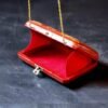 Kashmir Papier Mache Clutch with Red base and Hazara Floral Lacquered design