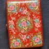 Kashmir Papier Mache Clutch with Red base and Hazara Floral Lacquered design