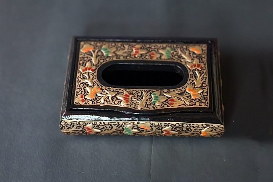 Kitchen art decor napkin holder box painted tissue cover bathroom decoration-