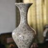 Metallic vase for bride room decor personalized wedding gifts. Real gold painted handmade in Kashmir India-