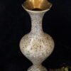 Metallic vase for bride room decor personalized wedding gifts. Real gold painted handmade in Kashmir India-