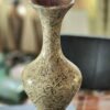 Metallic vase for bride room decor personalized wedding gifts. Real gold painted handmade in Kashmir India-