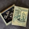 Mughal Hand-Painted Box ; Mughal hand painted earring organizer trinket jewelry box art personalized gifts wooden with lid made with paper mache folk art