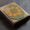 Real Gold Hazara Floral Art Lacquer Box - 10'' x 7'' x 2'' - Handcrafted Paper Mache from Kashmir