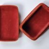 Red floral jewelry box as engagement ring box gift for her-