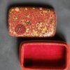 Red floral jewelry box as engagement ring box gift for her-