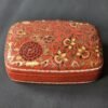 Red floral jewelry box as engagement ring box gift for her-
