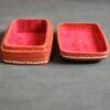 Red floral jewelry box as engagement ring box gift for her-