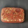 Red floral jewelry box as engagement ring box gift for her-