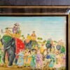 Regal Elegance Wall Art: Handmade Mughal Arts Elephant Infantry Wall Art, Perfect for Home and Office Décor