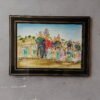 Regal Elegance Wall Art: Handmade Mughal Arts Elephant Infantry Wall Art, Perfect for Home and Office Décor