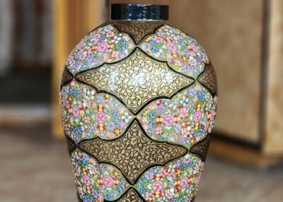 Table lamp base Vintage home decor art, Made in Kashmir from papier mache-